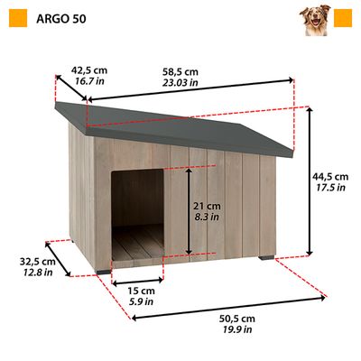 Ferplast Niche en bois de pin nordique FSC. Diverses ARGO