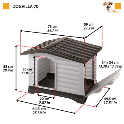 Niche pour Chiens Villa  Maison de Chien Chat Multi-taille