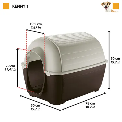 Ferplast Niche pour chiens en résine thermo-plastique - 5 KENNY