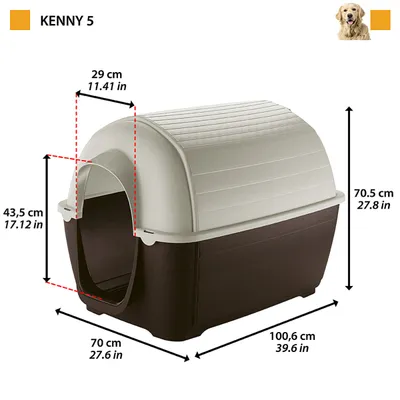 Ferplast Niche pour chiens en résine thermo-plastique - 5 KENNY