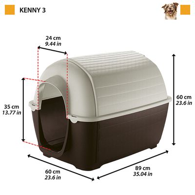 Ferplast Niche pour chiens en résine thermo-plastique - 5 KENNY