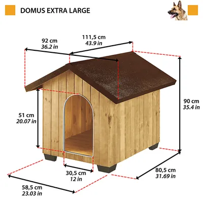Ferplast Niche pour chiens en bois FSC - 6 tailles DOMUS