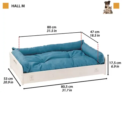 Ferplast Ferplast Hall mittelgroßes Indoor-Hundebett aus HALL