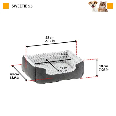 Ferplast Niche en coton et fourrure écologique pour chiens SWEETIE