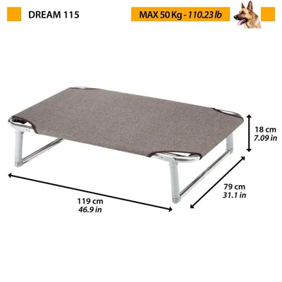 Ferplast Lit avec support en aluminium et toile sythétique DREAM