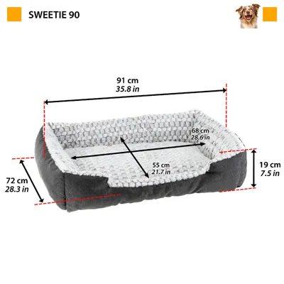 Ferplast Niche en coton et fourrure écologique pour chiens SWEETIE