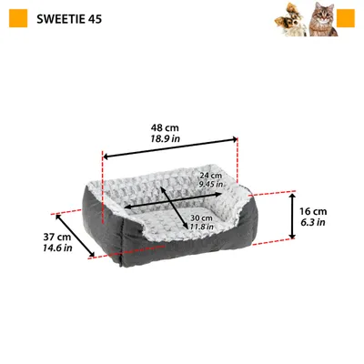 Ferplast Niche en coton et fourrure écologique pour chiens SWEETIE