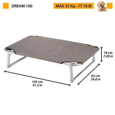 Ferplast Lit avec support en aluminium et toile sythétique DREAM