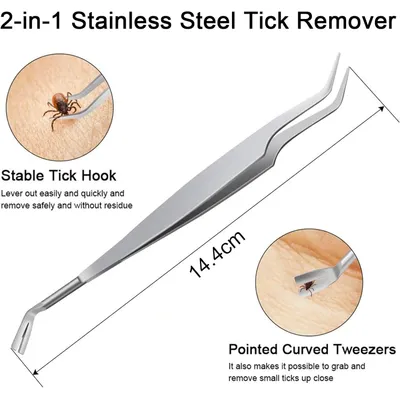 MCBOSON   2 en 1 Pince à Tiques
