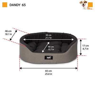 Ferplast Ferplast Lit d'intérieur pour chien et chat, en DANDY COLOURS