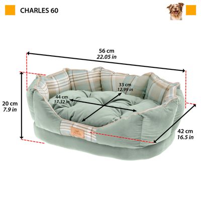 Ferplast Petit divan en tissu pour chiens et chats avec CHARLES