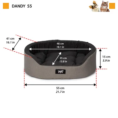 Ferplast Ferplast Indoor-Hunde- und Katzenbett aus DANDY COLOURS