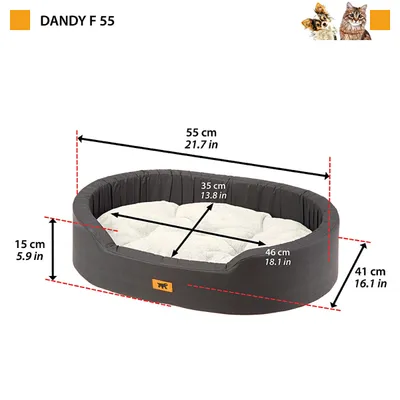 Ferplast Panier avec coussin double-face. 6 tailles DANDY F Ferplast Panier avec coussin double-face. 6 tailles DANDY F