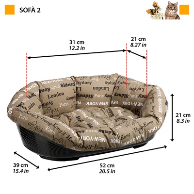 Ferplast Corbeille en plastique pour chiens et chats avec SOFA' Ferplast Corbeille en plastique pour chiens et chats avec SOFA'
