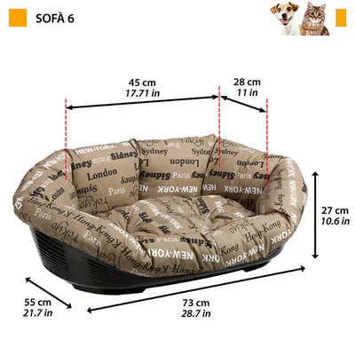 Ferplast Corbeille en plastique pour chiens et chats avec SOFA' Ferplast Corbeille en plastique pour chiens et chats avec SOFA'