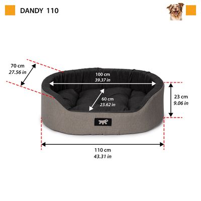 Ferplast Ferplast Lit d'intérieur pour chien et chat, en DANDY COLOURS
