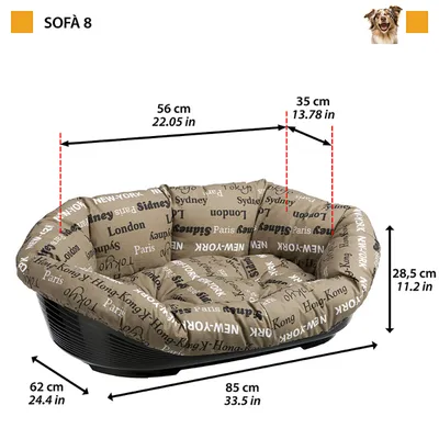 Ferplast Corbeille en plastique pour chiens et chats avec SOFA' Ferplast Corbeille en plastique pour chiens et chats avec SOFA'