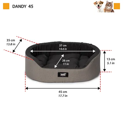 Ferplast Ferplast Indoor-Hunde- und Katzenbett aus DANDY COLOURS