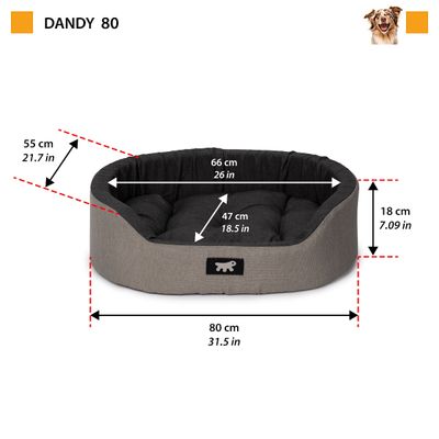 Ferplast Ferplast Lit d'intérieur pour chien et chat, en DANDY COLOURS