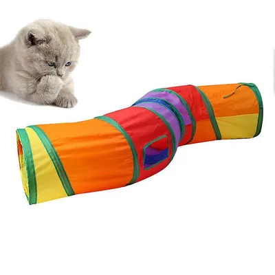 MCBOSON Tunnel arc-en-ciel pour chat