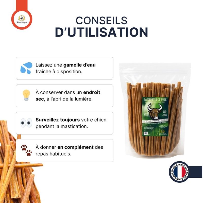 France croquettes Bâtonnets de buffle