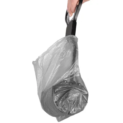 Pelle ramasse crottes 15 x 61.5 cm  et gris pour chien