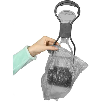 Pelle ramasse crottes 15 x 61.5 cm  et gris pour chien