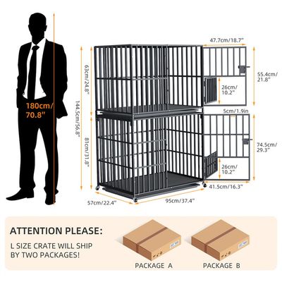 Cage Chien Transparent caisse pour Animaux