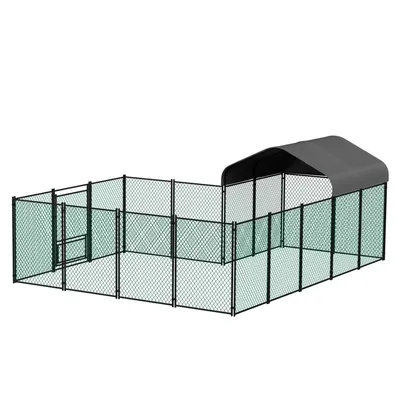 Enclos Poulailler 10 m² 4×3×1.5 M Parc Nylon avec Bâche Enclos Poules