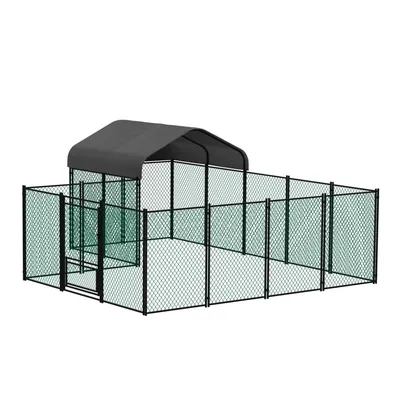Enclos Poulailler 10 m² 4×3×1.5 M Parc Nylon avec Bâche Enclos Poules