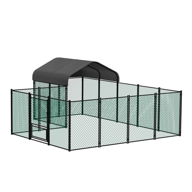 Enclos Poulailler 10 m² 4×3×1.5 M Parc Nylon avec Bâche Enclos Poules