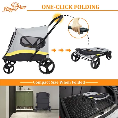Caisse de Transport pour Chien avec Maille   Poussette Pliable