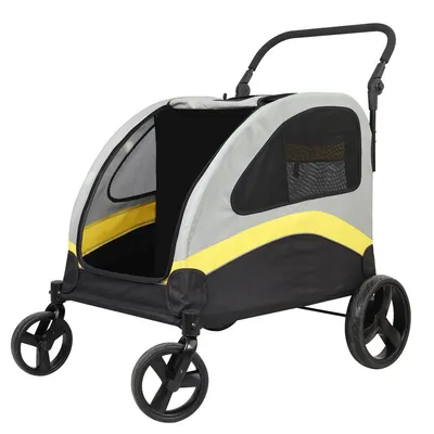 BINGOPAW Poussette Chien Pliable Chariot  avec séparateur amovible
