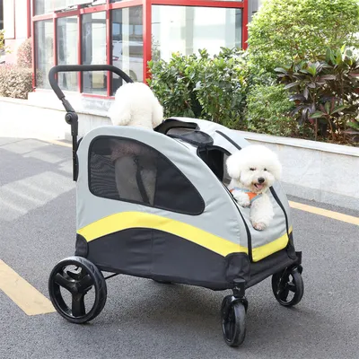 BINGOPAW Poussette Chien Pliable Chariot  avec séparateur amovible
