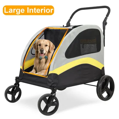 BINGOPAW Poussette Chien Pliable Chariot  avec séparateur amovible