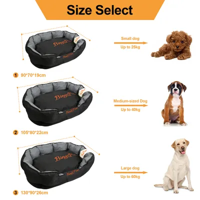 BINGOPAW Coussin pour chien Matelas à mémoire de forme Panier pour chien BINGOPAW Coussin pour chien Matelas à mémoire de forme Panier pour chien