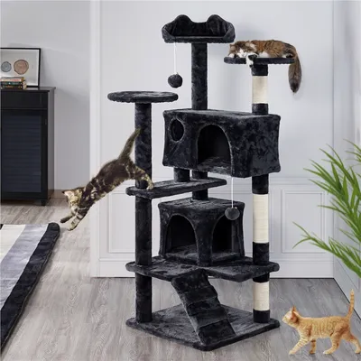 Yaheetech Arbre à Chat Multiniveau avec Poteaux en Sisal