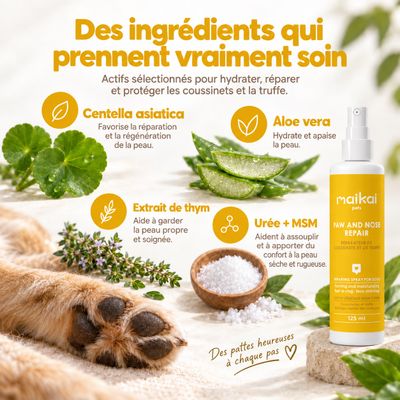 MAIKAI Baume Coussinet Chien en Spray - Protection Coussinet
