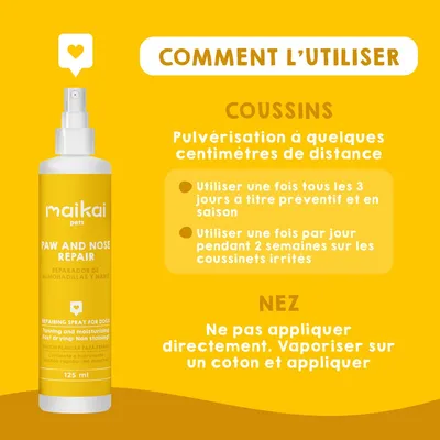 MAIKAI Baume Coussinet Chien en Spray - Protection Coussinet