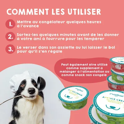 MAIKAI Lot 6 Pots Glace pour Chien et Chat - Prêt à Consommer