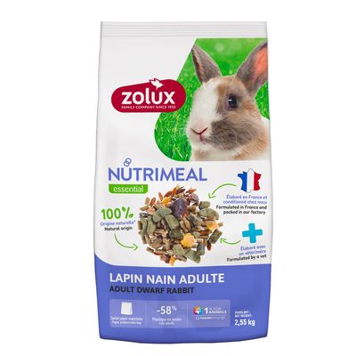 Aliment composé pour lapin adulte(6 mois et plus) sachet de 2.55 kg