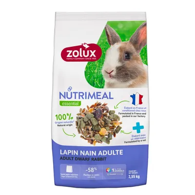 Aliment composé pour lapin adulte(6 mois et plus) sachet de 2.55 kg