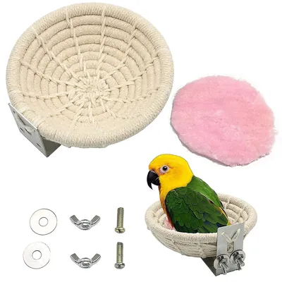 Nid d'Oiseau Corde de Chanvre, Nid d'Elevage de Perruche Fait a La Main en