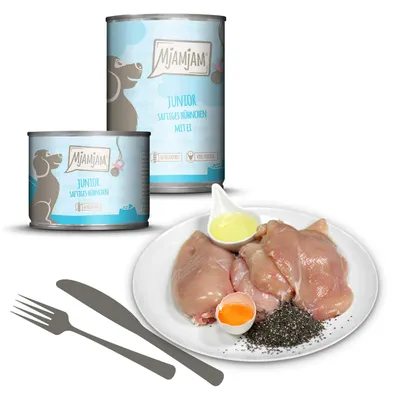 MjAMjAM – Nourriture Humide pour Chat – Repas Naturel au Poulet et Œuf