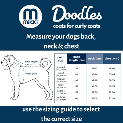 Mikki Doodles Manteau de Pluie pour Chien, imperméable, Coupe-Vent, Doublur