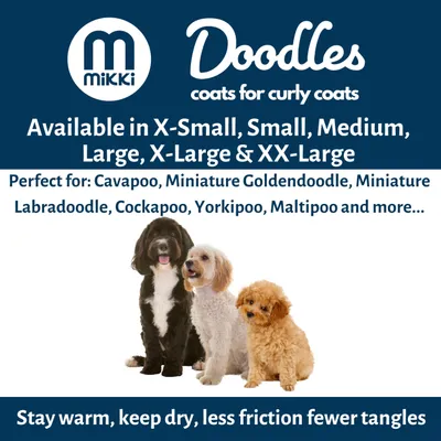 Mikki Doodles Manteau de Pluie pour Chien, imperméable, Coupe-Vent, Doublur
