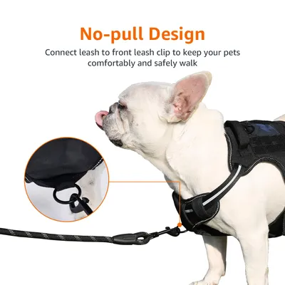 Amazon Basics - Harnais pour chien sans traction, avec clip sur le devant,