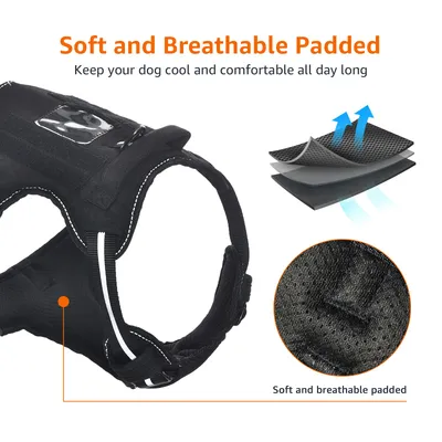 Amazon Basics - Harnais pour chien sans traction, avec clip sur le devant,