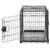 Basics Cage pour chien pliable en fil métallique avec plateau, Double porte