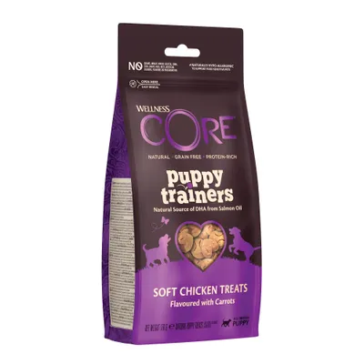 WELLNESS CORE Puppy Trainers Poulet & Carottes, Friandises d'apprentissage WELLNESS CORE Puppy Trainers Poulet & Carottes, Friandises d'apprentissage